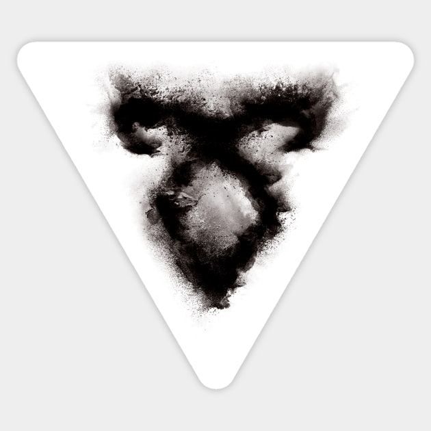 Shadowhunters rune / The mortal instruments - sand explosion with triangle (black) - Parabatai - gift idea Sticker by Vane22april